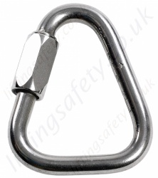 LiftingSafety Stainless Steel Triangular Delta Link, Opening 8.5mm