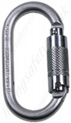 LiftingSafety Double Action Steel Oval Karabiner. Opening 17mm