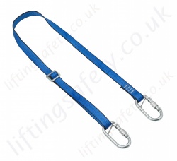 LiftingSafety Adjustable Restraint Lanyard with Screwgate Karabiners - 1.5m or 2m length