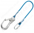 LiftingSafety Kernmantle Rope Restraint Lanyard with Scaffold Hook and Karabiner - 5 Choices in Length from 1m to 2m