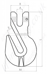 Hackett Clevis Grab Hook With Pin