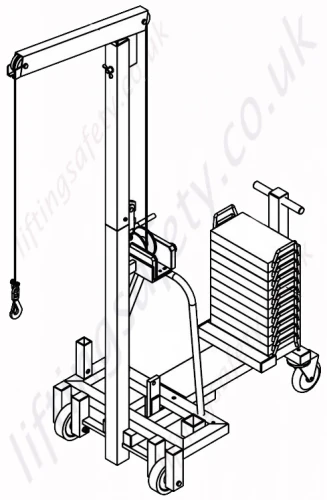 Aluminium Counter Weight Floor Crane With Extension Arm