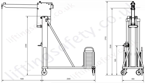 Bespoke Aluminium Counter Balance Floor Crane