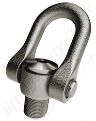 Codipro "SS.DSS" Stainless Steel Double Swivel Lifting Point, Metric or Imperial Threads, Capacities From 270 Kg to 8,000 Kg