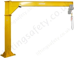 Free Standing I-Beam, Under Braced Swing Jib Crane