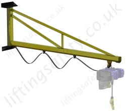 Wall Mount C-Profile, Over-Braced Swing Jib Crane