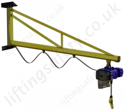 Wall Mount 'C' Profile, Over-Braced Swing Jib Crane, Range: 80kg to 1000kg