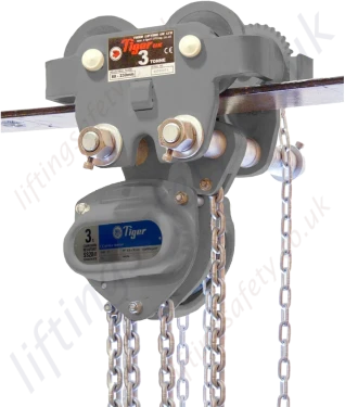 Tiger Corrosion Resistant Chain Block with Geared Beam Trolley