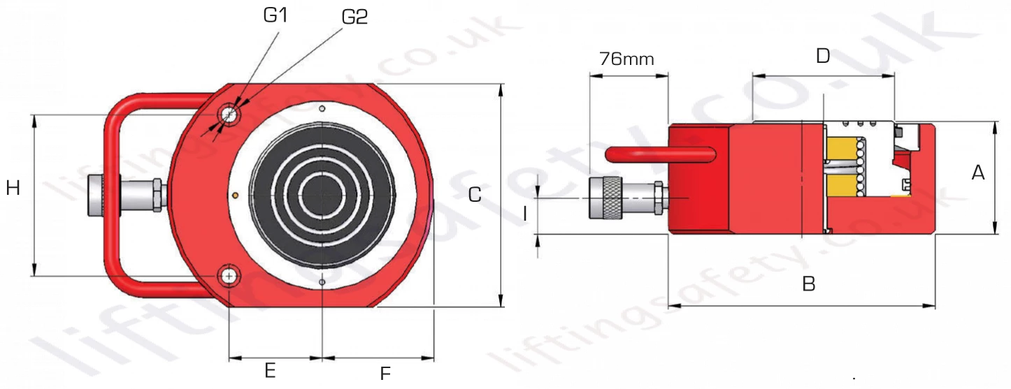 Low Height Pad Cylinder Dimensions