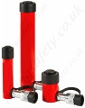 Single Acting Multi-Purpose Hydraulic Cylinders, from 4.5 to 109 tonnes, Stroke Lengths 25 to 457mm.