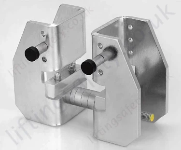 Trolley Universal 'End Stops' with Rubber Buffers, to suit Flange Width up to 300mm. Supplied in pairs (to suit two ends of one beam).