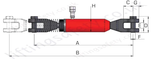 Hydraulic Pull Cylinder With Clevis Jaws