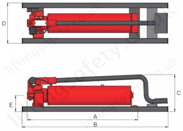 Hydraulic Foot Pump Dimensions