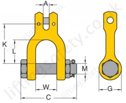 Grade 8 Clevis Shackle Dimensions Grade 8 Clevis Shackle Dimensions