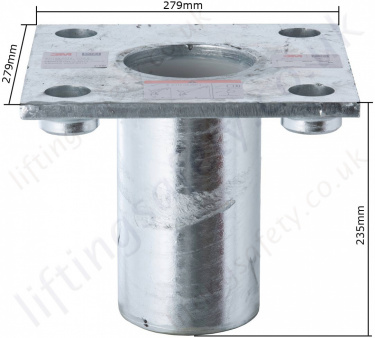 Flush Core Mounted Top Plate Dimensions