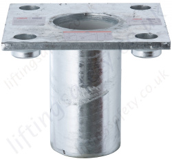 8000091 Sala Galvanised Flush Core Mounted Base High Capacity With Top Plate