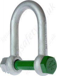 Green Pin G-4553 Wide Jaw Bolt Type Dee Shackle - Range from 4.6 tonne to 15.5 tonne