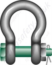 Green Pin Fixed Nut Safety Bow Shackle Green Pin Fixed Nut Safety Bow Shackle
