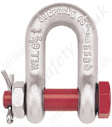 Crosby G2150 & S2150 Bolt Type Chain Shackles. Lifting "D" Shackles (Dee Shackles) with Split Pin - Range from 500kg to 85 Tonne