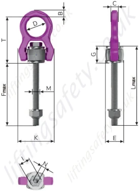 M8-M30 or 1/2“-1-1/4“ - Extended Length Drawing