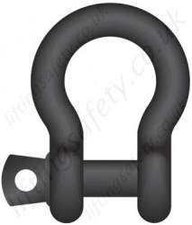 "G4161T" Screw Pin Bow Shackles for the Entertainment Industry, Range 0.33t to 8.5t