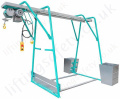 Imer ET300 Free Standing Gantry Wire Rope Hoist, 230 or 110v, 30m Working Height - 300kg Capacity