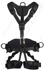 LiftingSafety Black Full Body Fall Arrest Harness with Rear 'D' Ring, and 2 Side D's