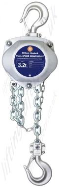 William Hackett Dual Speed Hand Chain Hoist, Top Hook Suspended - Range from 3.2 tonne to 50 tonne