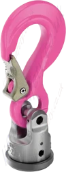 RUD weldable swivel lifting point with built-in eye type lifting hook, secured by clevis pin. 0.63 to 8.0 tonne WLL options.
