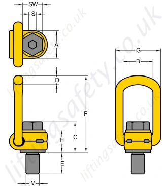 Yoke 211 Lifting Point Dimensions Yoke 211 Lifting Point Dimensions