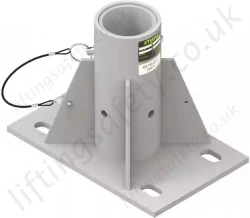 Centre mounting floor mounted socket to fix to steel or concrete. Use with universal mast IN-2003 and davit arm IN-2210.