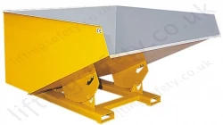 Regular / Heavy Duty Roll Forward Skip Fork Truck Attachment. 250 to 2000 litre / 1000kg to 1500kg