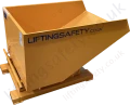 Forklift Tipping Skip Rear Side View