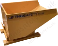 Forklift Tipping Skip Rear Side View