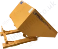 Skip Tipped Emptying Position Rear Side View