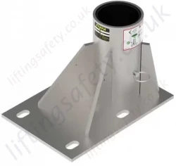 Floor socket attaches to concrete or steel structure. For use with mast IN-2240 or IN-2313 and davit arm IN-2237.