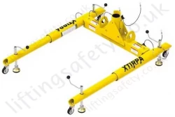 Three piece extendable H base that adjusts to fit most standard confined spaces.