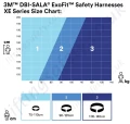 Sala Exofit Xe Series Size Chart