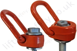 Pewag "PLAW Alpha" Bolt-on Swivel Lifting Point. Metric or Imperial Thread. WLL Range from 0.3t upto 20t