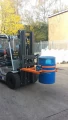 Crank Handle Type Fork Mounted Drum Tilter In Use