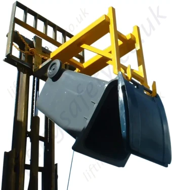 Small Forklift Wheelie Bin Handler Attachment