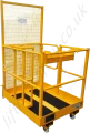 Top of the range 2-person fork mounted man access basket with a 1 x 1.2 metre platform and side gate entry.