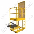 Fork Truck Mounted "Raised Platform" Access Basket. 500 to 1000mm Lift. 3 Gate Options - 1 or 2 Person Options
