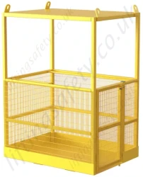 Crane suspended access cage for 4 or 6 people. 3 platform size and 2 entry type options. Supplied with lifting chain sling.