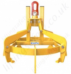 Overhead Crane Hook Suspended "Fully Automatic" Drum Tongs Lifter - 360kg, 500kg or 1000kg