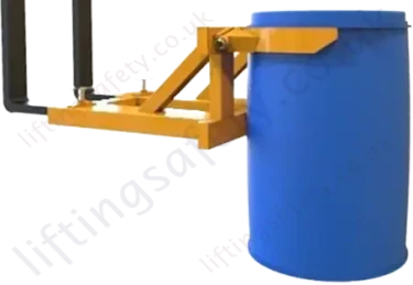 Raised Automatic Drum Grab Forklift Attachment