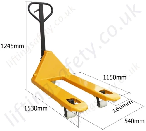 Pallet Truck Spt 5586 Dimensions