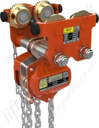 William Hackett ATEX SS C4 QP Combined Chain Hoist and Geared Travel Trolley