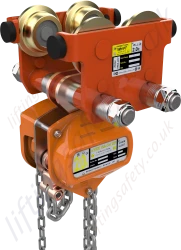William Hackett ATEX SS C4 QP Combined Chain Hoist and Push Travel Trolley