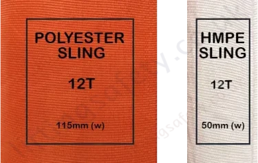 100% Polyester and 100% HMPE Size Comparison